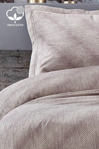 Volga Çizgili Pamuklu Çift Kişilik Yatak Örtüsü - Nazik Home - Yuvama Değer!