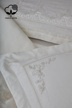 Yakut İşlemeli Çift Kişilik 7 Parça Nevresim + Pike Set - Nazik Home - Yuvama Değer!