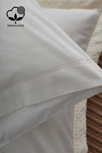 Zarif 300 TC Dantelli Pamuk Saten Çift Kişilik 6 Parça Nevresim Takımı - Nazik Home - Yuvama Değer!