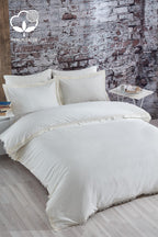 Zarif 300 TC Dantelli Pamuk Saten Süper King Size 6 Parça Nevresim Takımı - Nazik Home - Yuvama Değer!