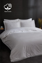 Zarif 300 TC Dantelli Pamuk Saten Süper King Size 6 Parça Nevresim Takımı - Nazik Home - Yuvama Değer!