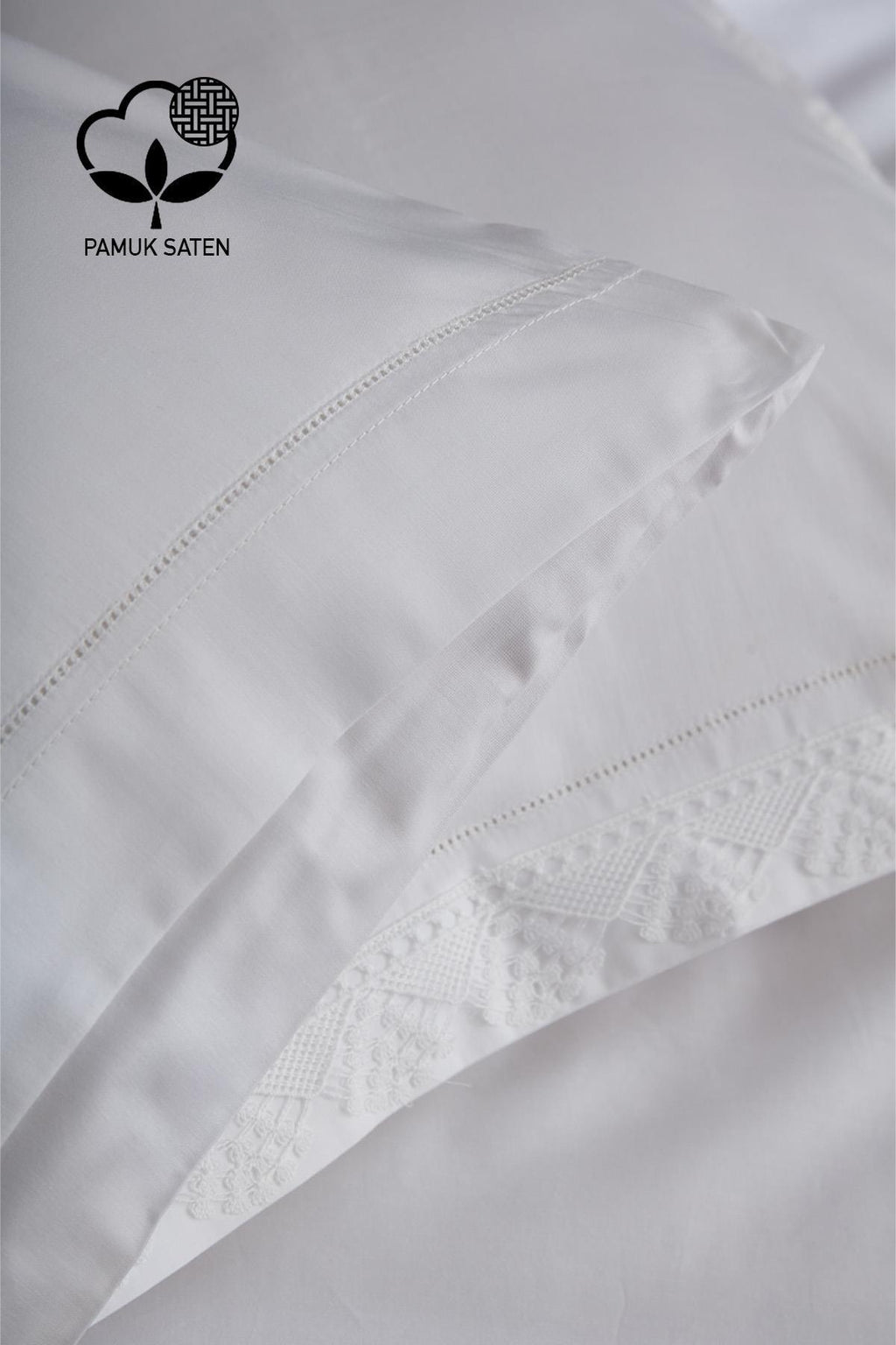 Zarif 300 TC Dantelli Pamuk Saten Süper King Size 6 Parça Nevresim Takımı - Nazik Home - Yuvama Değer!