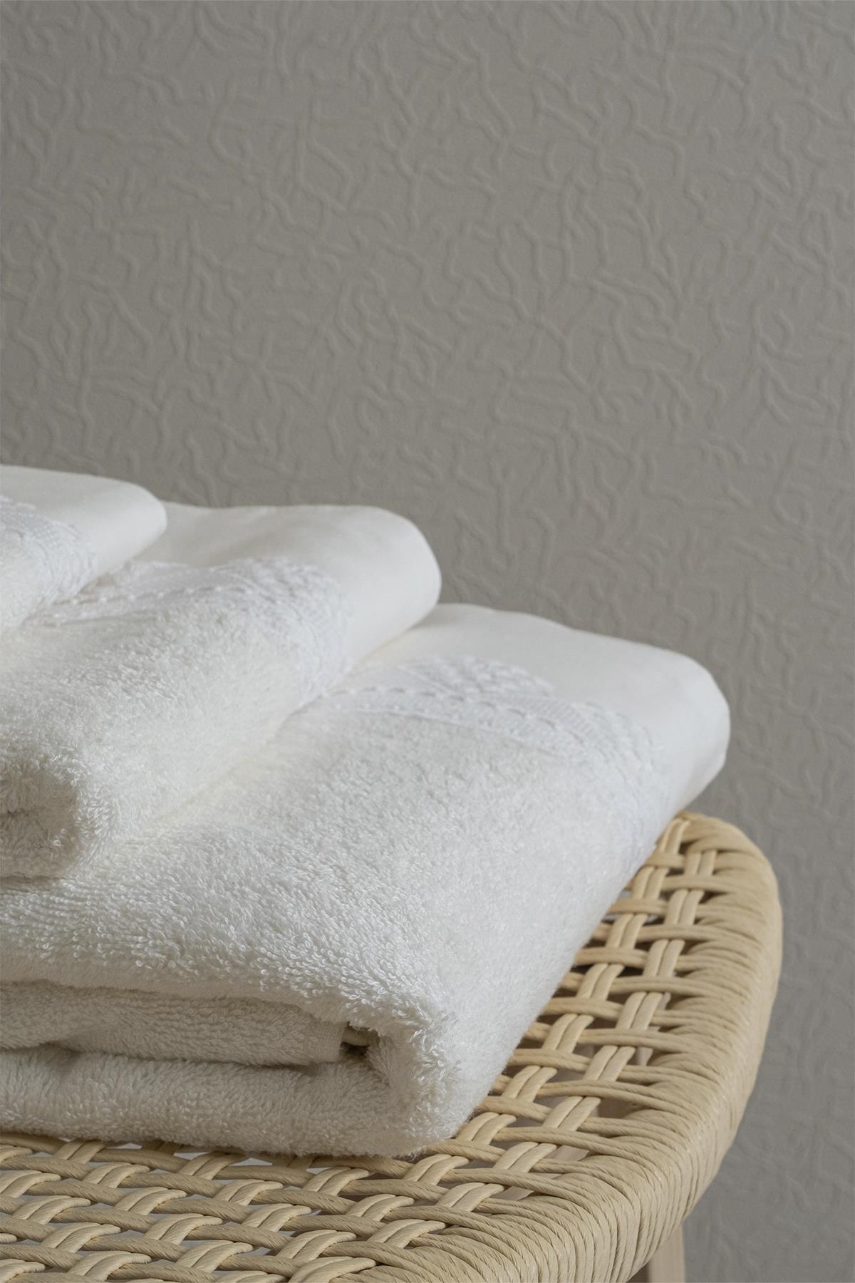 Zarif Dantelli Yüz Havlusu (50 x 90 cm) - Nazik Home - Yuvama Değer!