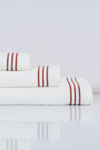 Zen Çizgi Nakışlı Banyo Havlusu (90 x 150 cm) - Nazik Home - Yuvama Değer!