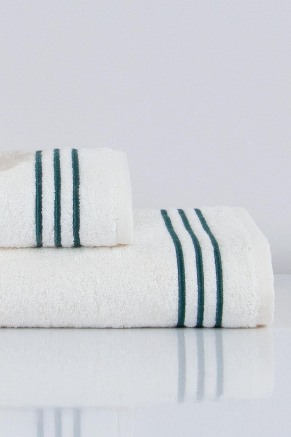 Zen Çizgi Nakışlı Banyo Havlusu (90 x 150 cm) - Nazik Home - Yuvama Değer!