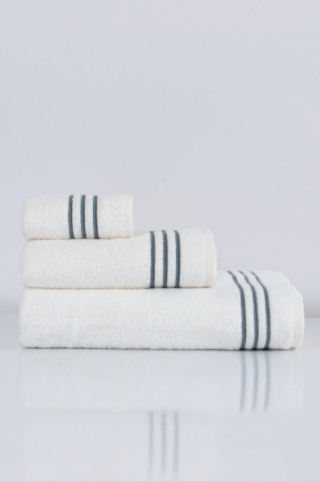 Zen Çizgi Nakışlı Yüz Havlusu (50 x 90 cm) - Nazik Home - Yuvama Değer!